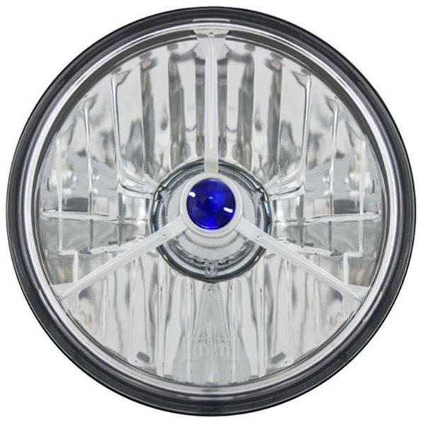 Ipcw IPCW CWC-7014 Conversion Headlight 5 3; 4 In. Round Diamond-Cut With Tri-Bar With H4 CWC-7014